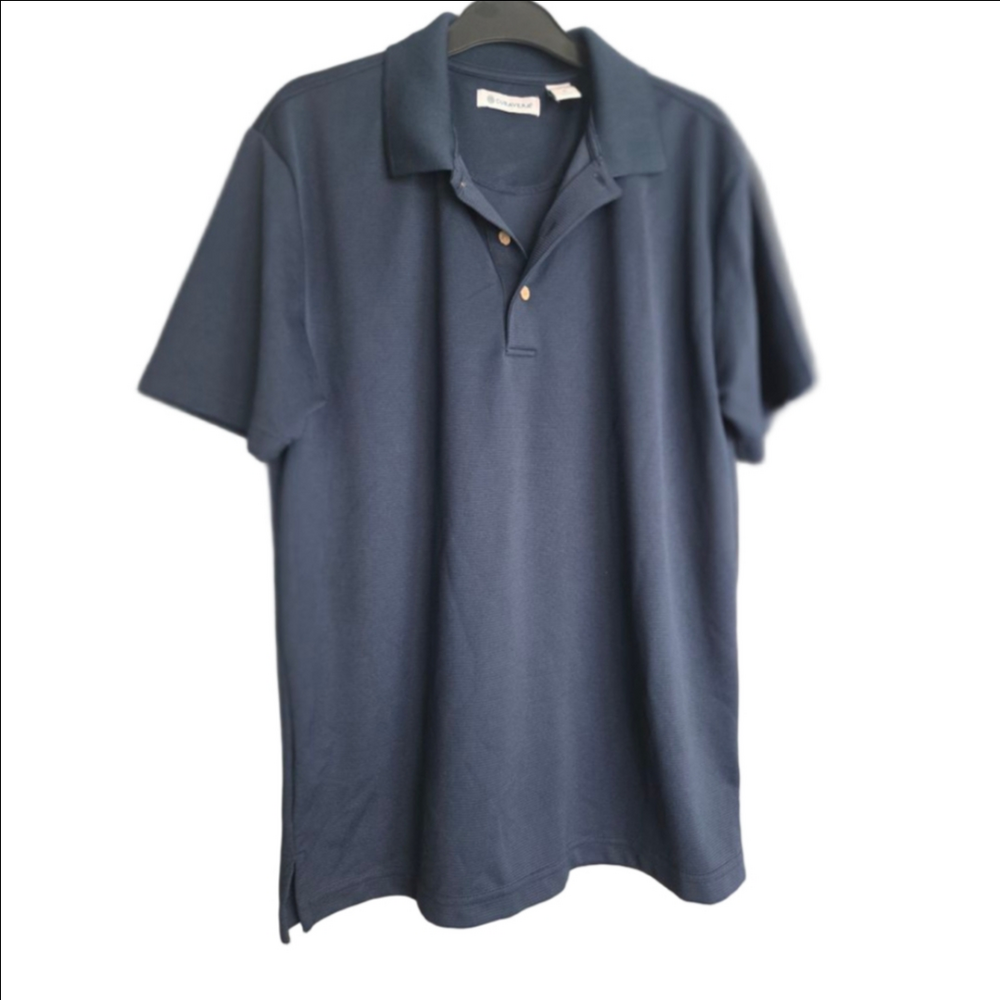 Men's CUBAVERA Navy Polo Shirt M casual